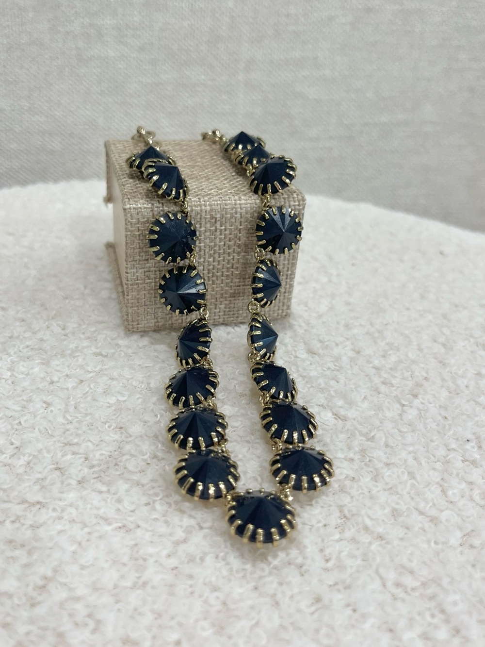 J. Crew Venus Flytrap Blue Rivoli Necklace